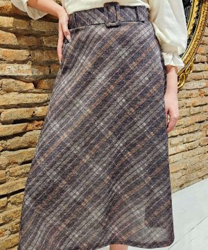 FALDA CUADROS CINTURON EGLAF