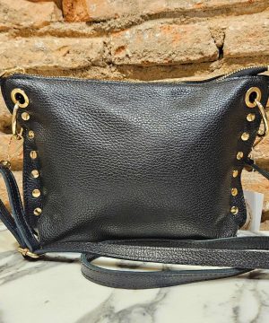 BOLSO PIEL ANILLAS TACHUELAS