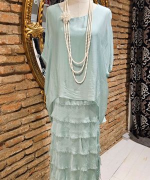 VESTIDO CAPA VOLANTE