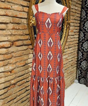 VESTIDO ETNICO GEOMETRICO