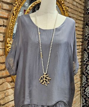 BLUSA SEDA DOS VOLANTES